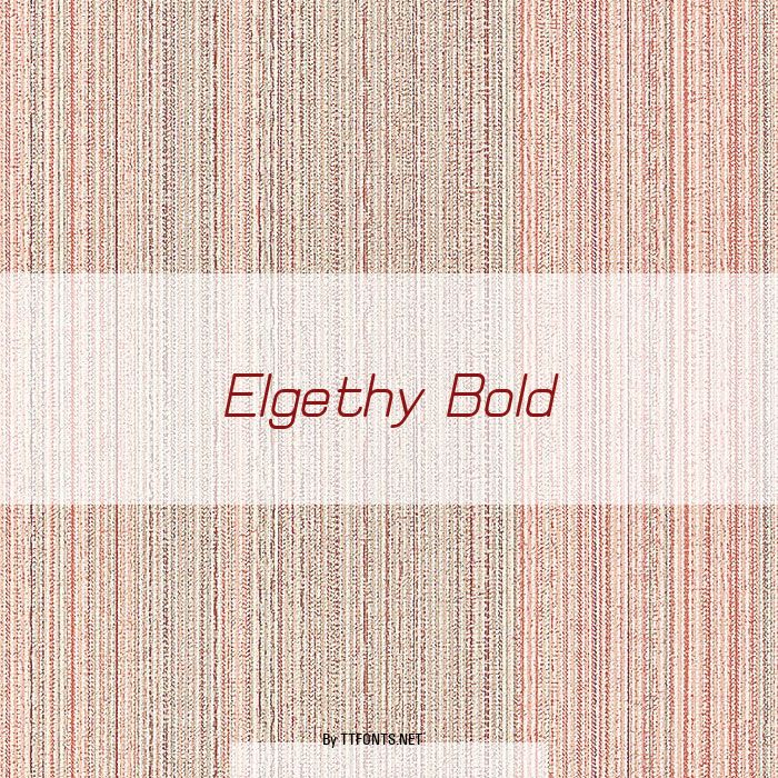 Elgethy Bold example